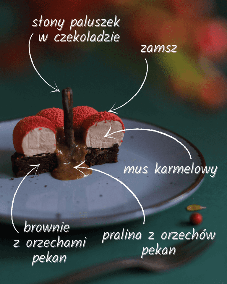 Monoporcje dynie z musem karmelowym brownie i praliną orzechową Cake it